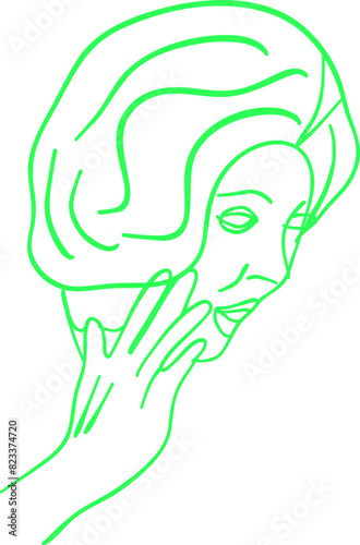 Funny woman caricature