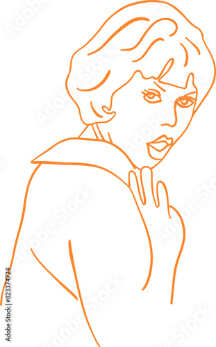 Funny woman caricature
