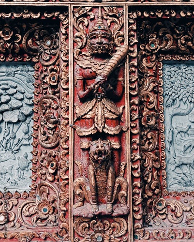 detail of thai temple art