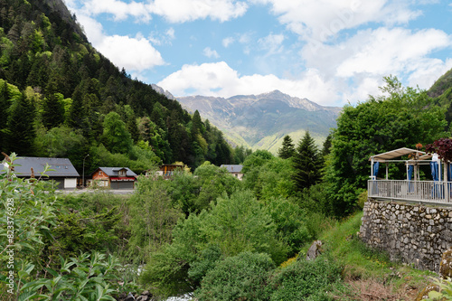 mountain village in the mountains photo