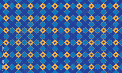 Gypsy pattern tribal ethnic motifs geometric seamless background. Doodle gypsy geometric shapes sprites tribal motifs clothing fabric textile print traditional design with triangles