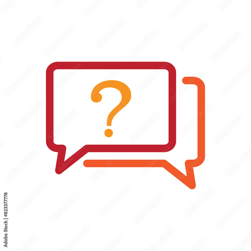 Question icon vector logo design template Question icon vector logo design template
