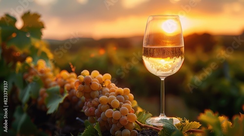 Exquisite French White Wine from Flintstone Terroir Vineyards in Burgundy Region photo