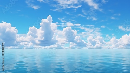 abstract beautiful clouds above ocean background