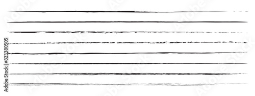 Strikethrough lines collection. Set of hand drawn freehand emphasis elements, underline, marker or ball pen line, crossed scribble stripe. Vector illustration., Eps 10.