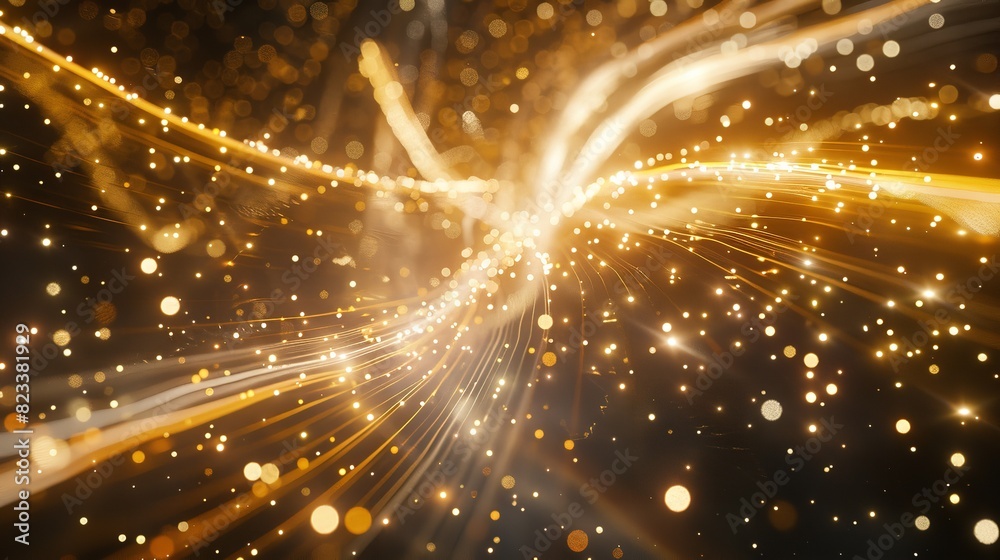 Fototapeta premium Energy Light Lines Flow: 8K Transparent Photorealistic