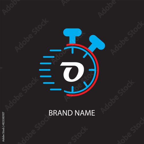 Tableau sur toile O letter logo vector Unique attractive creative modern initial design white colo