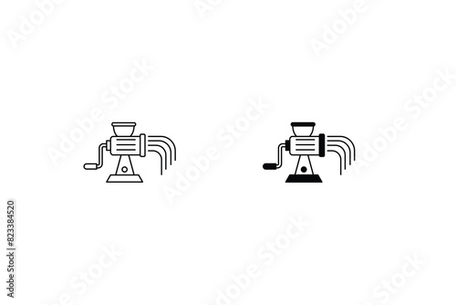 meat mincer icon with white background vector stock illustration photo