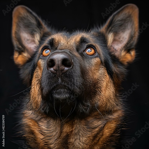 German shepherd dog , close-up portrait , high quality, high resolution
