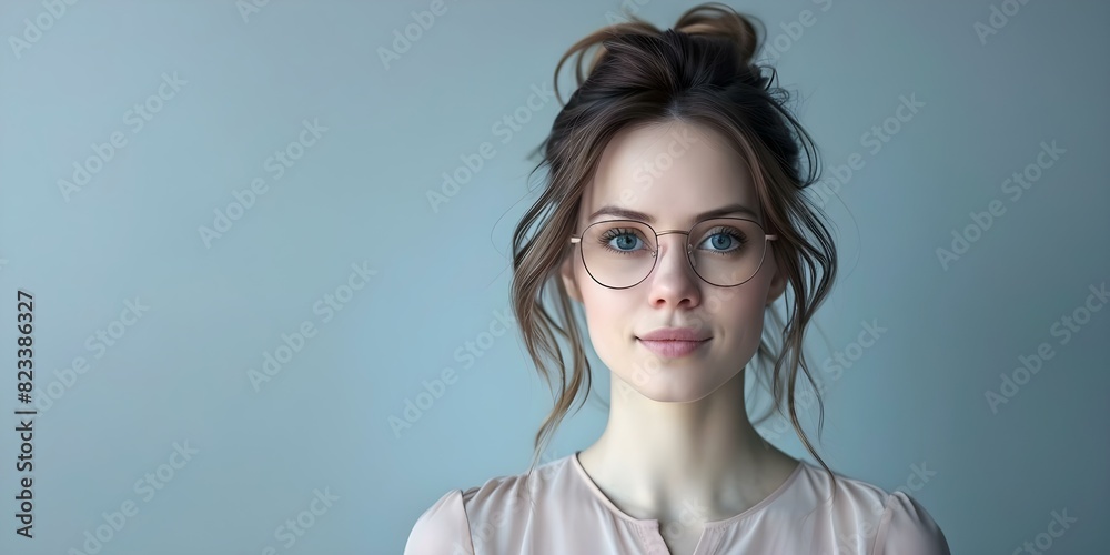 Highquality image of a serious woman with glasses facing the camera. Concept Portrait Photography, Serious Look, Fashionable Glasses, Strong Expression, Professional Image Highquality image of a serious woman with glasses facing the camera. Concept Portrait Photography, Serious Look, Fashionable Glasses, Strong Expression, Professional Image