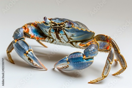 A blue crab isolated on white background  high quality  high resolution