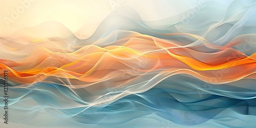 Modern stock market information visualization with wide format ripple curve design. Concept Stock Market Data, Information Visualization, Ripple Curve Design, Modern Style, Wide Format