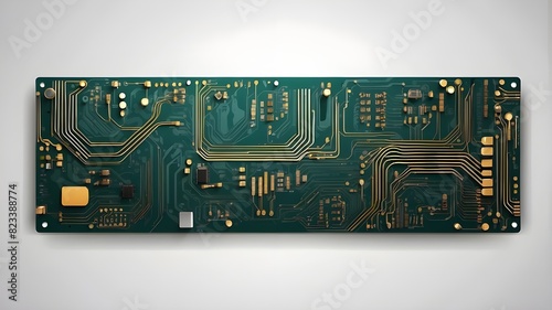 Circuit board for vector banner design. For example abstract contemporary future with a basis in engineering and technology. Concept for a futuristic digital science technology brochure or banner photo
