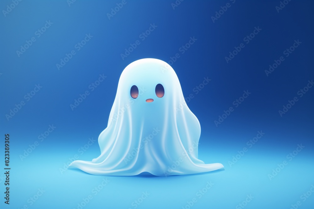 a cartoon ghost with a white sheet