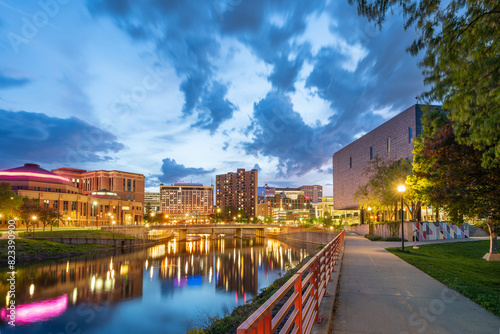 Rochester, Minnesota, USA on the Zumbro River photo