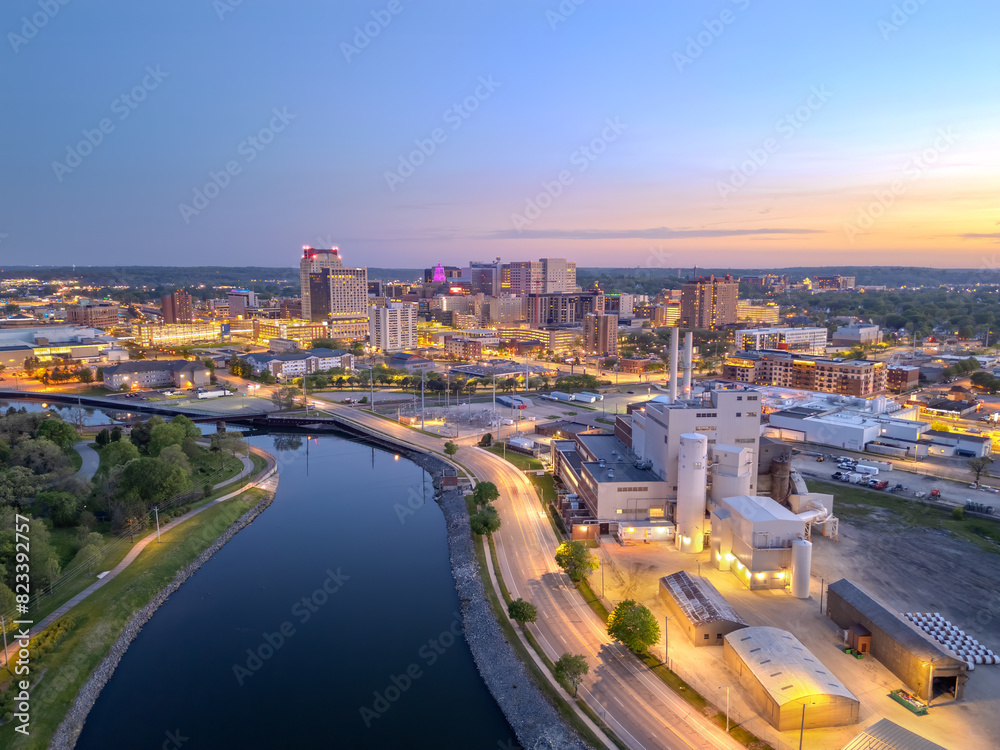Rochester, Minnesota, USA Cityscape over the Zumbro River Rochester, Minnesota, USA Cityscape over the Zumbro River