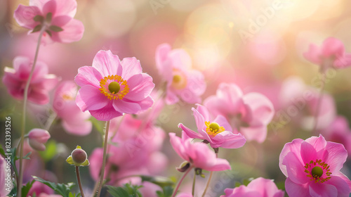 Floral delicate natural background. Lots of pink Chine