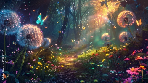  A beautiful landscape of a dreamy fairyland photo
