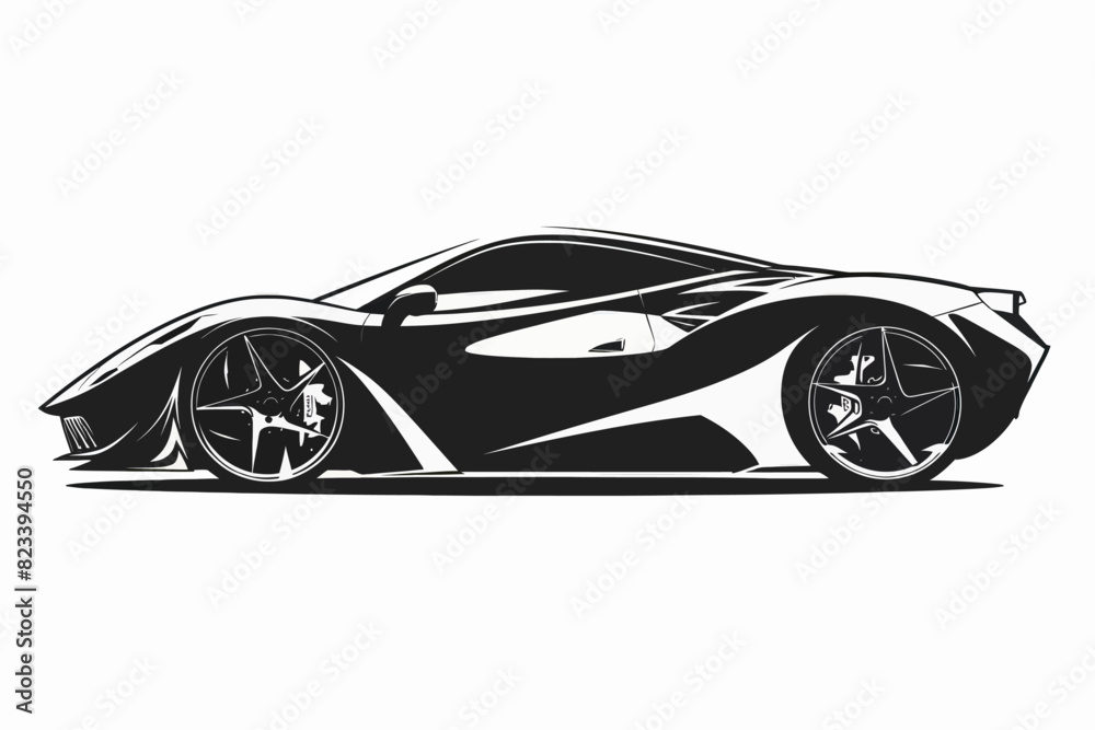 Obraz premium car on black
