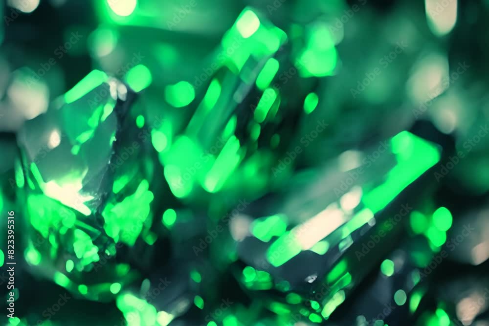 Emerald Pile, Green Crystals, Expensive Gemstones Closeup, Green Shiny Diamonds, Fantasy Mineral, Generative AI Illustration