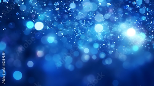 Abstract Blue Bokeh Light background