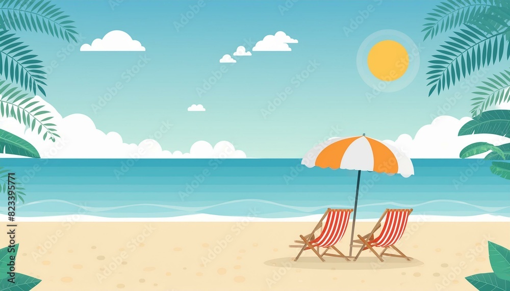 Tropical Paradise: Summer Vector Background for Banners and Cards