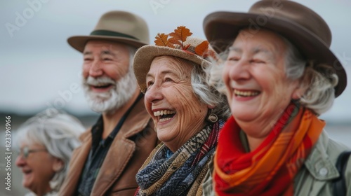A group of older people are smiling and laughing together © AnuStudio