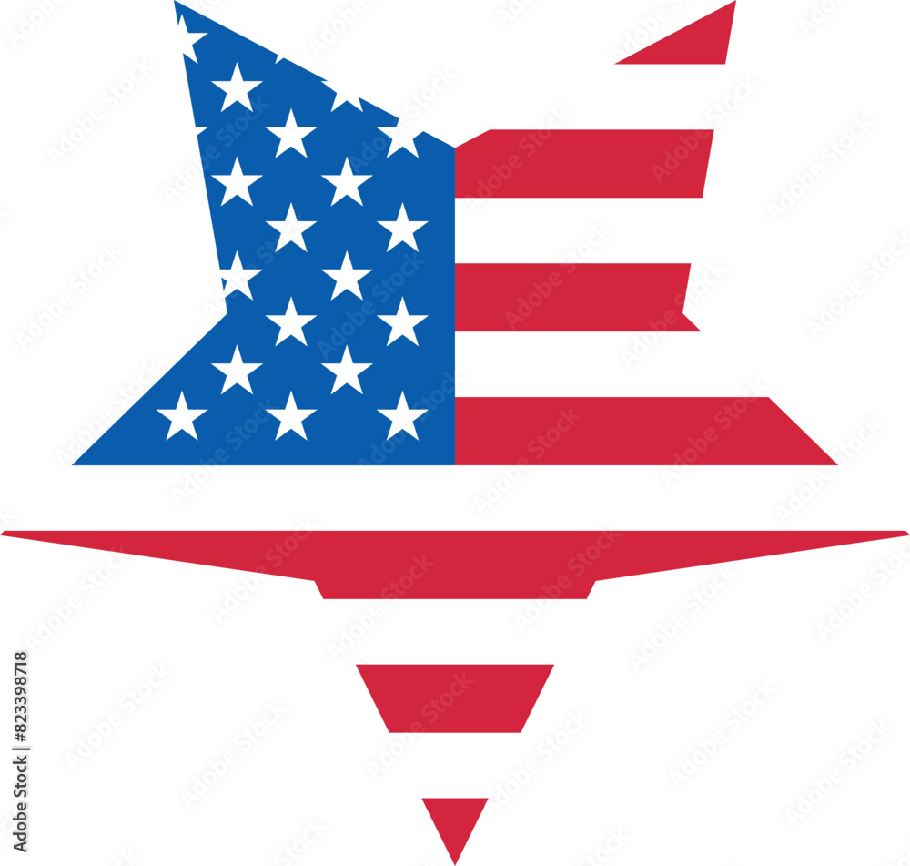 American star. 4th of July svg. Independence day t shirt design.