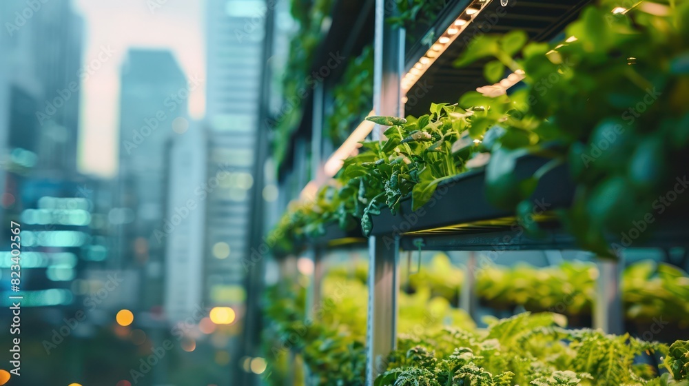 Green spinach vegetable plants on a modern hydroponic farm shelf. Green spinach vegetable plants on a modern hydroponic farm shelf.