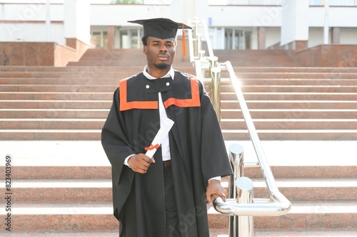 Young African American Teen Graduating