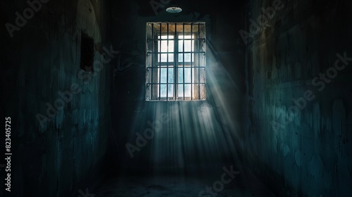 Light shining through a prison window