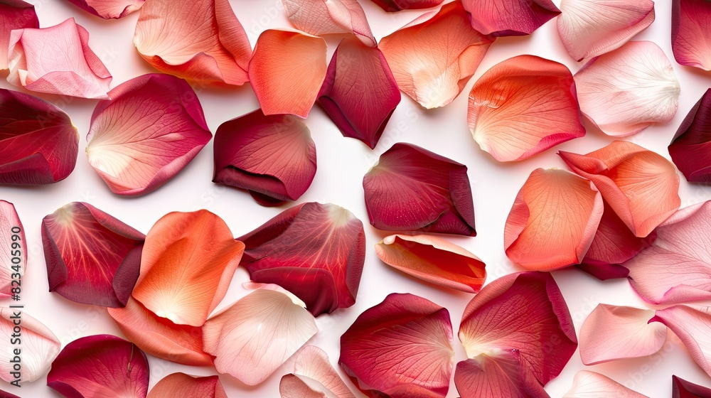 A seamless pattern of eclectic flower petals on a white background SEAMLESS PATTERN A seamless pattern of eclectic flower petals on a white background SEAMLESS PATTERN