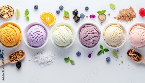 Scoops of flavor of ice cream