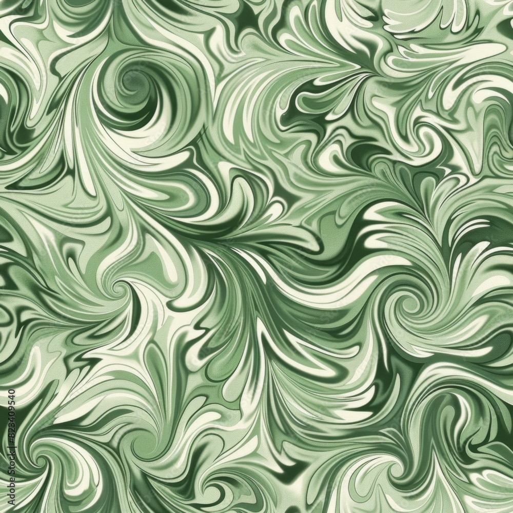 Elegant Green and White Swirl Pattern Texture Elegant Green and White Swirl Pattern Texture