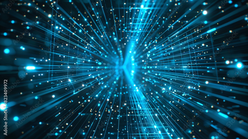 Abstract blue data stream background. Futuristic data stream, ideal for technology, science, and business concepts. Abstract blue data stream background. Futuristic data stream, ideal for technology, science, and business concepts.