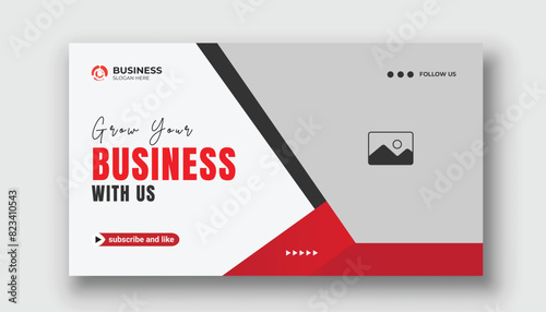Creative business YouTube video thumbnail or social media web banner and corporate YouTube thumbnail design template	
