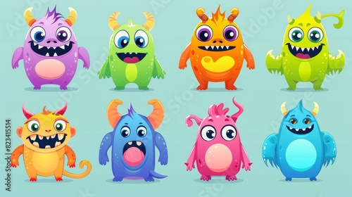 Kids cartoon character design for posters  logos  baby packaging  and baby products.