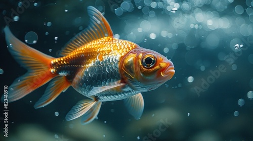 Jumping diamond fish in a minimalistic studio light setup © 2D_Jungle