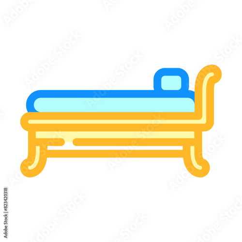 daybed outdoor furniture color icon vector. daybed outdoor furniture sign. isolated symbol illustration