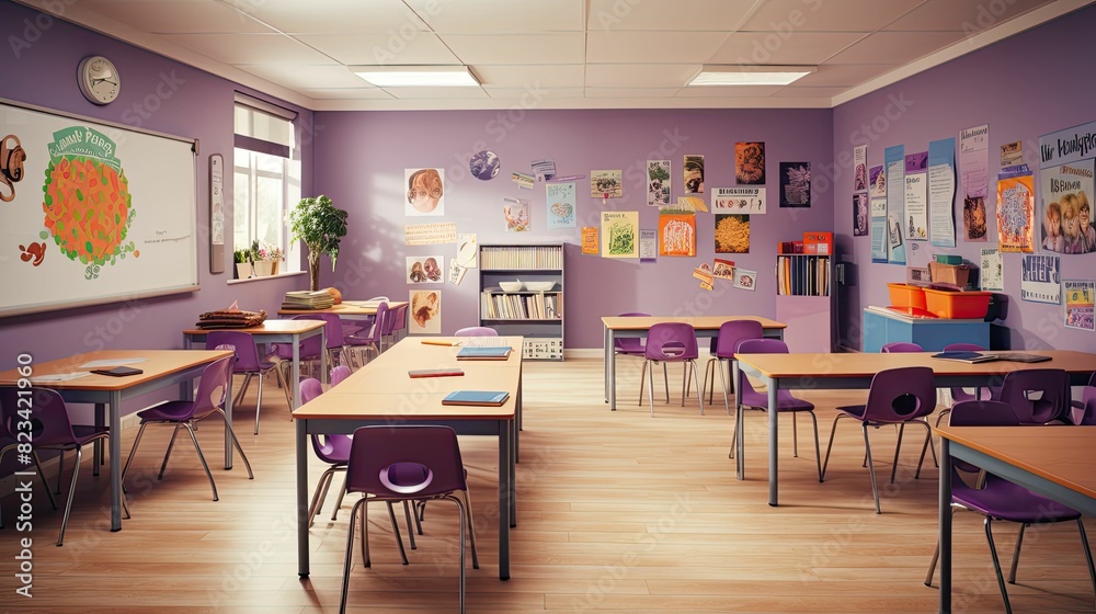 classroom school purple