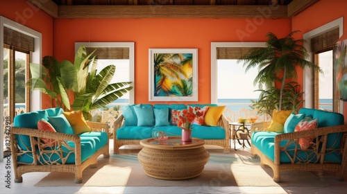 resort interior design beach © vectorwin