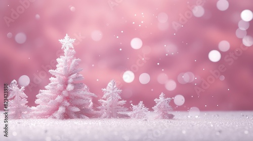 silver pink christmas background