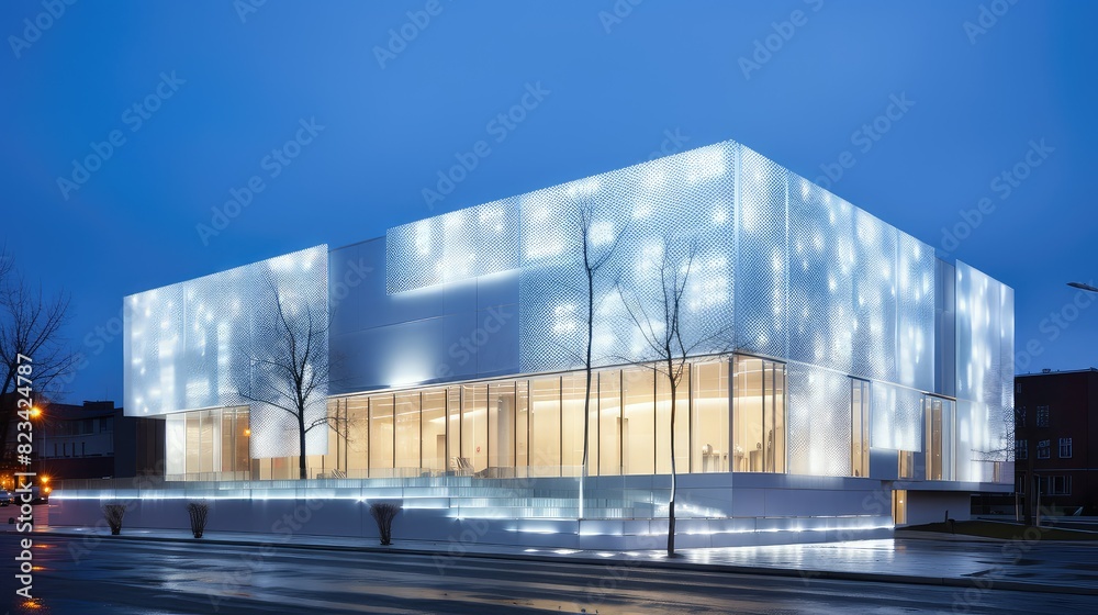 Obraz premium building commercial exterior lighting