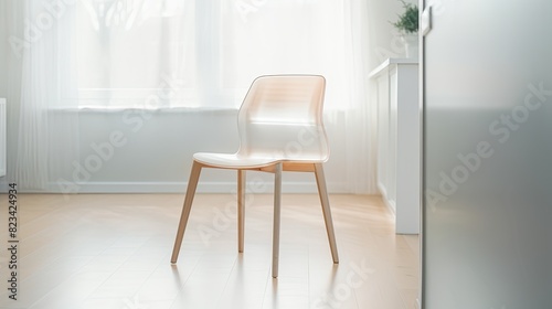 scandinavian blurred chair interior design