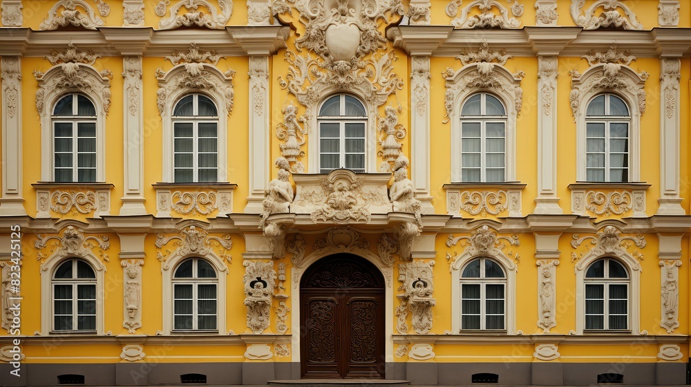 ornate yellow building