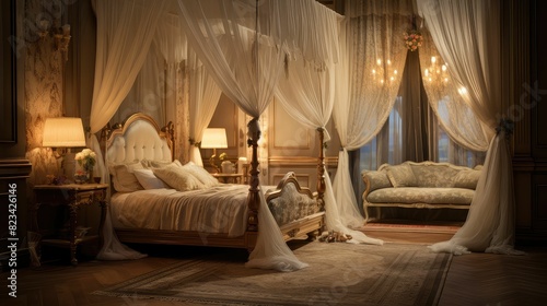 grandeur blurred mansion interior © vectorwin