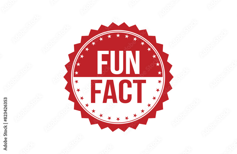 Fun fact red ribbon label banner. Fun fact red ribbon label banner.