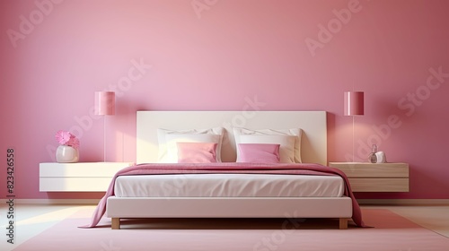 walls bedroom pink