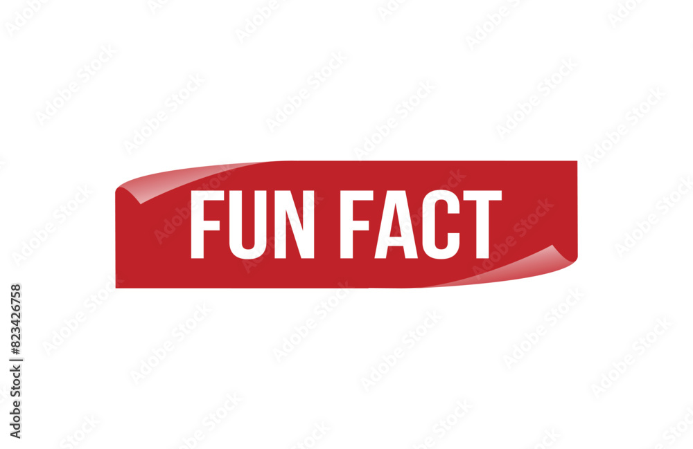 Red banner fun fact on white background. Red banner fun fact on white background.
