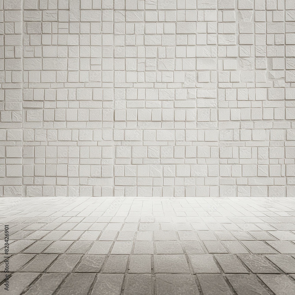 white brick wall and floor